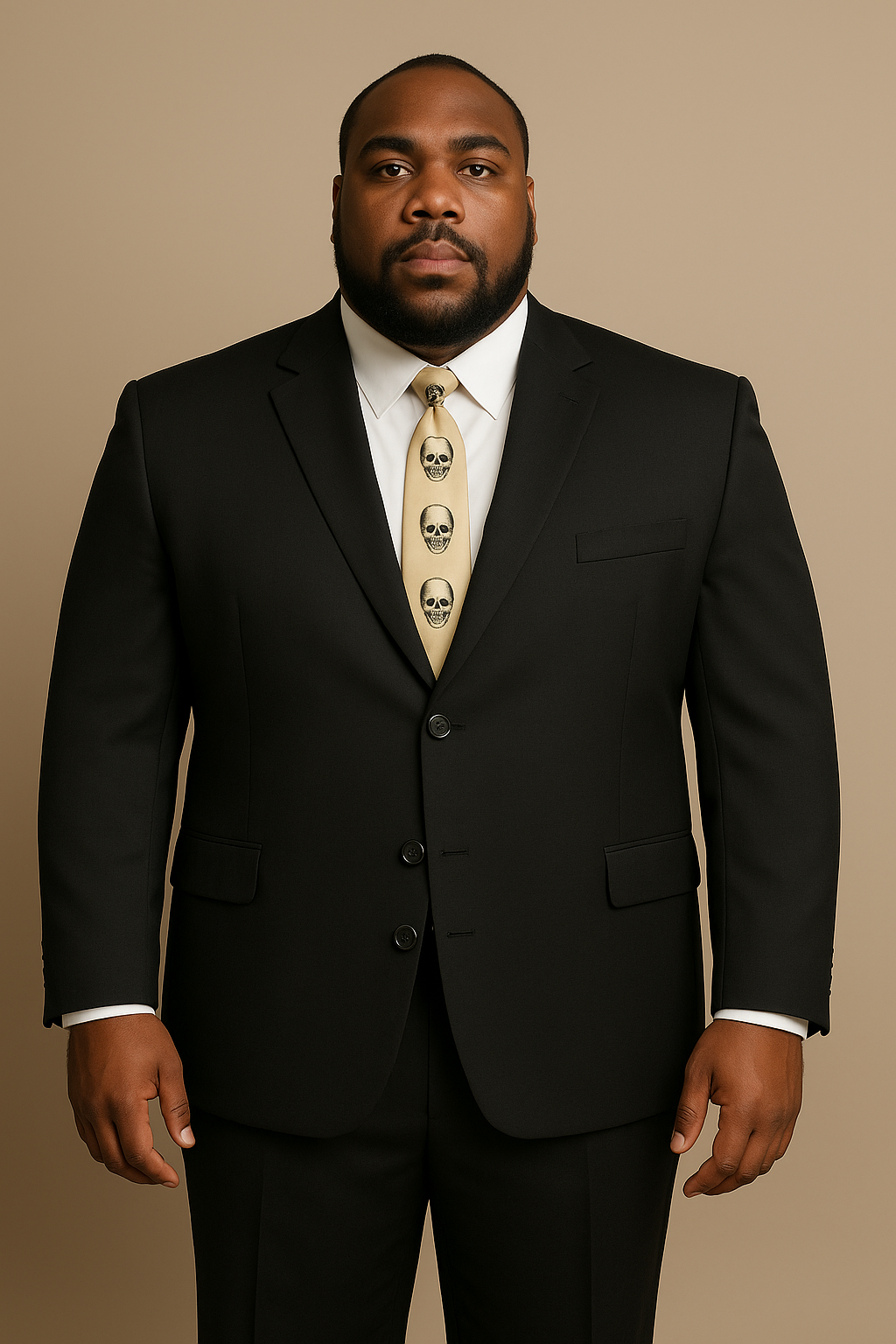 Suits For Big Man BIG & TALL CHARCOAL Discounted Sale Up to Size 82 SUIT HAND MADE - Color: Dark Grey Suit