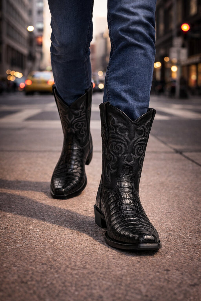 Men's Los Altos Caiman Tail Snip Toe Boots