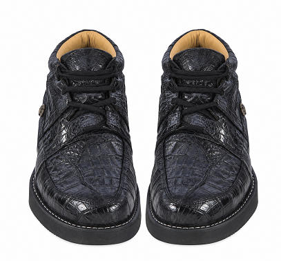 Black Genuine All-Over Crocodile ~ World Best Alligator ~ Gator Skin Casual Shoes