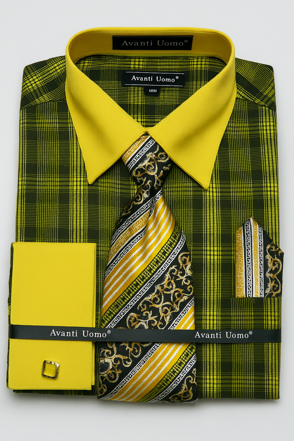 Black Gold Colorful Men's Dress Shirt