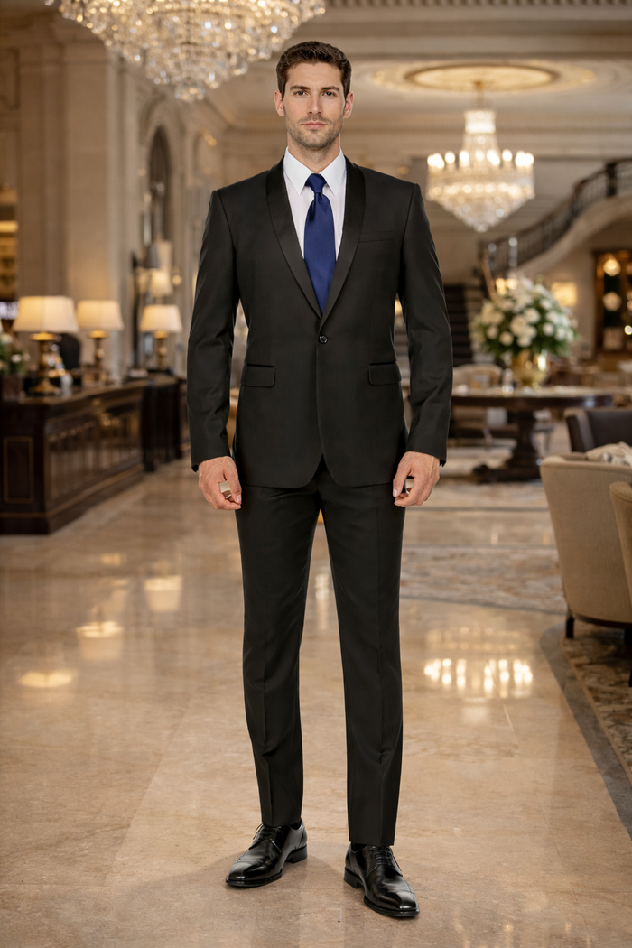 Slim Fit Shawl Lapel Tuxedo Suit