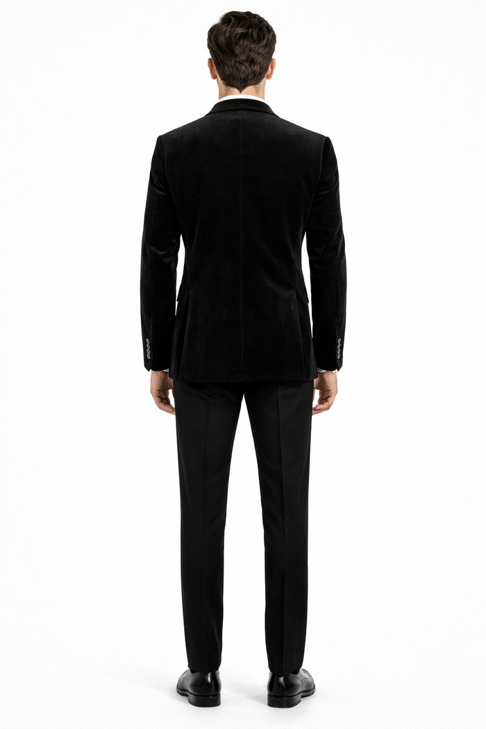 Men's Fashion 2 Button Velvet Jacket Royal Blue Men's blazer Jacket
