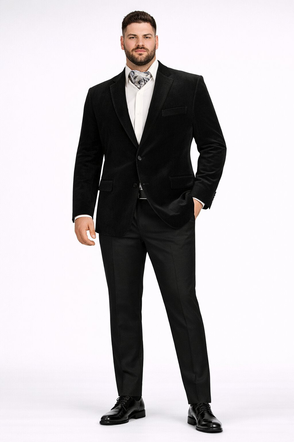 Men's Fashion 2 Button Velvet Jacket Royal Blue Men's blazer Jacket