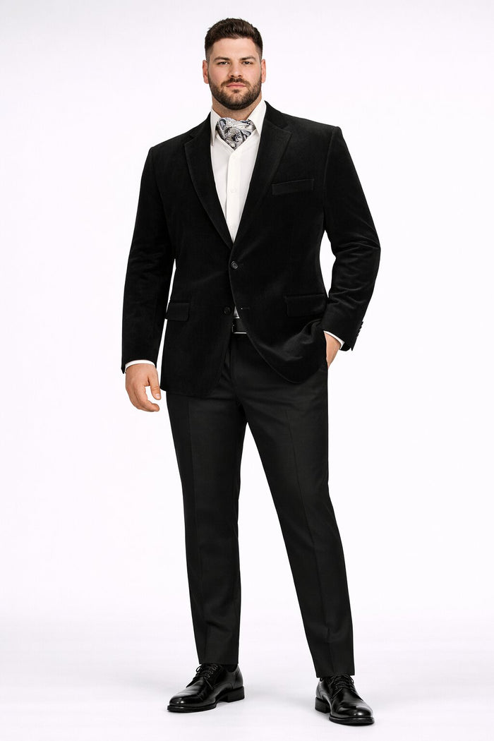 Men's Fashion 2 Button Velvet Jacket Royal Blue Men's blazer Jacket