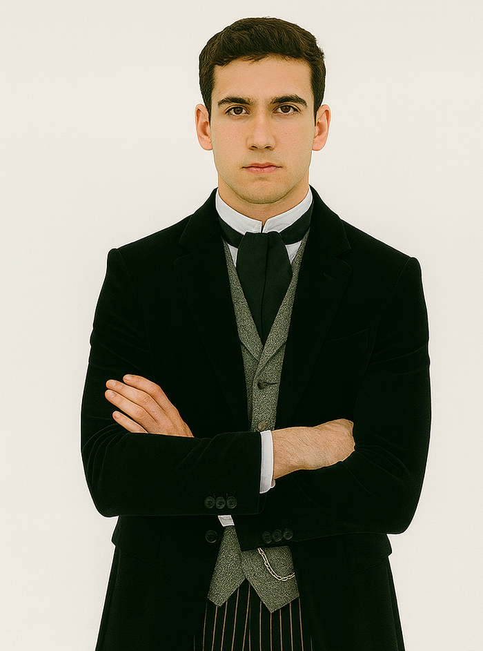 Black Velvet Roderick Smoking Jacket for Men