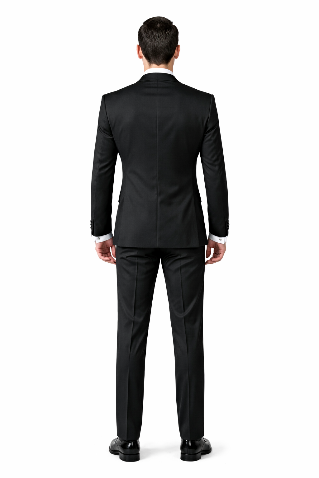 Men's Black and White Lapel Peak Lapel Vested 3 Piece 1 Button Tuxedo With White Lapel Suit with white vest or black vest