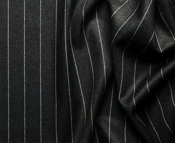 Double Breasted Stripe Suit Black Regular Fit 2 Piece