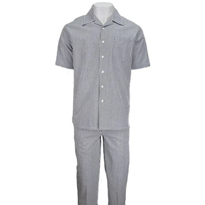 Black Seersucker 2pc Set by Alligator Warehouse