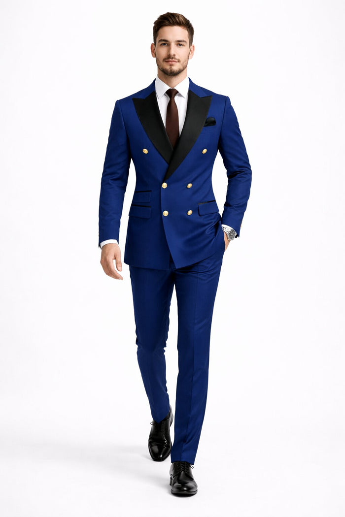 Double Breasted Tuxedo Groom Suit