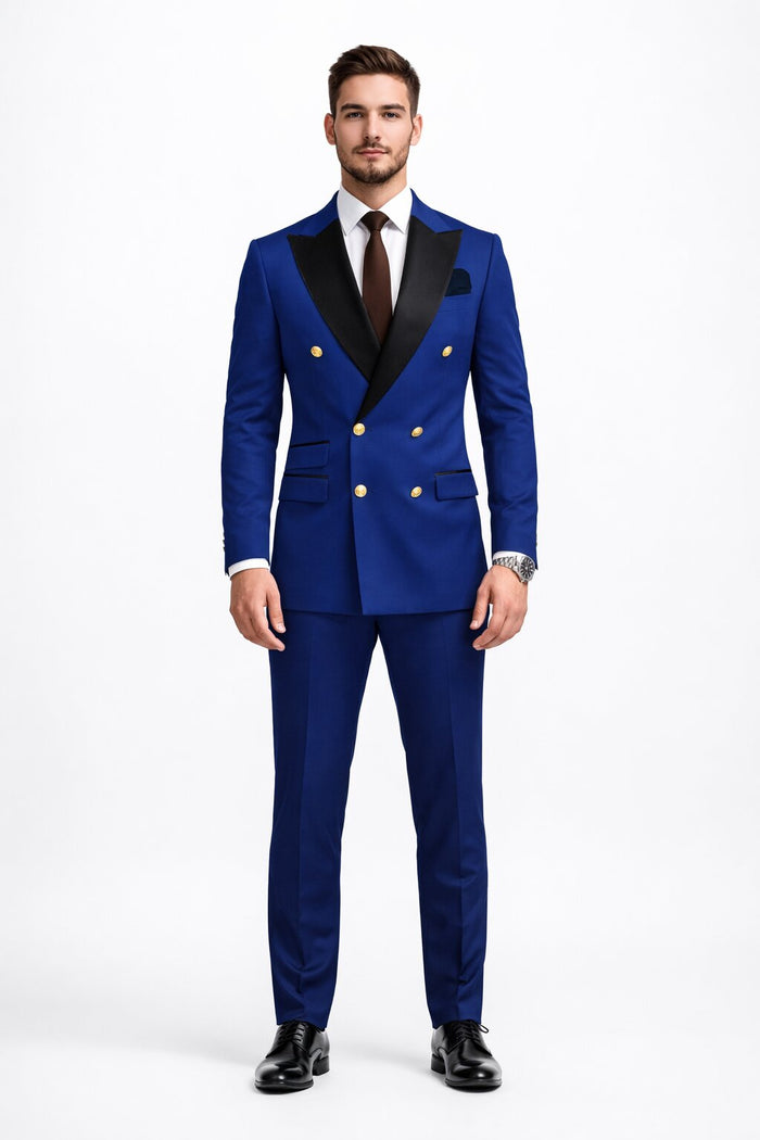 Double Breasted Tuxedo Groom Suit