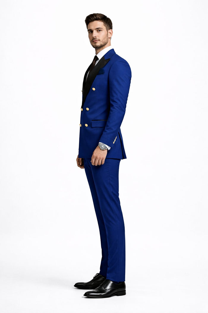 Double Breasted Tuxedo Groom Suit