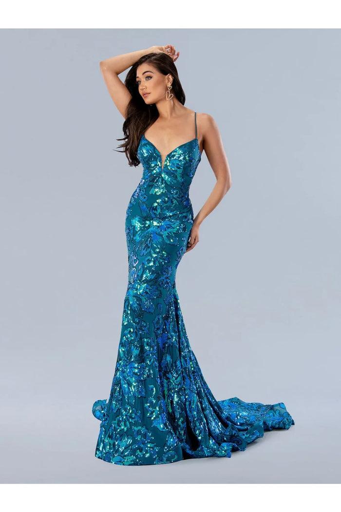 Blue Prom Dress Mermaid Formal Evening Gown Stella Couture 24239