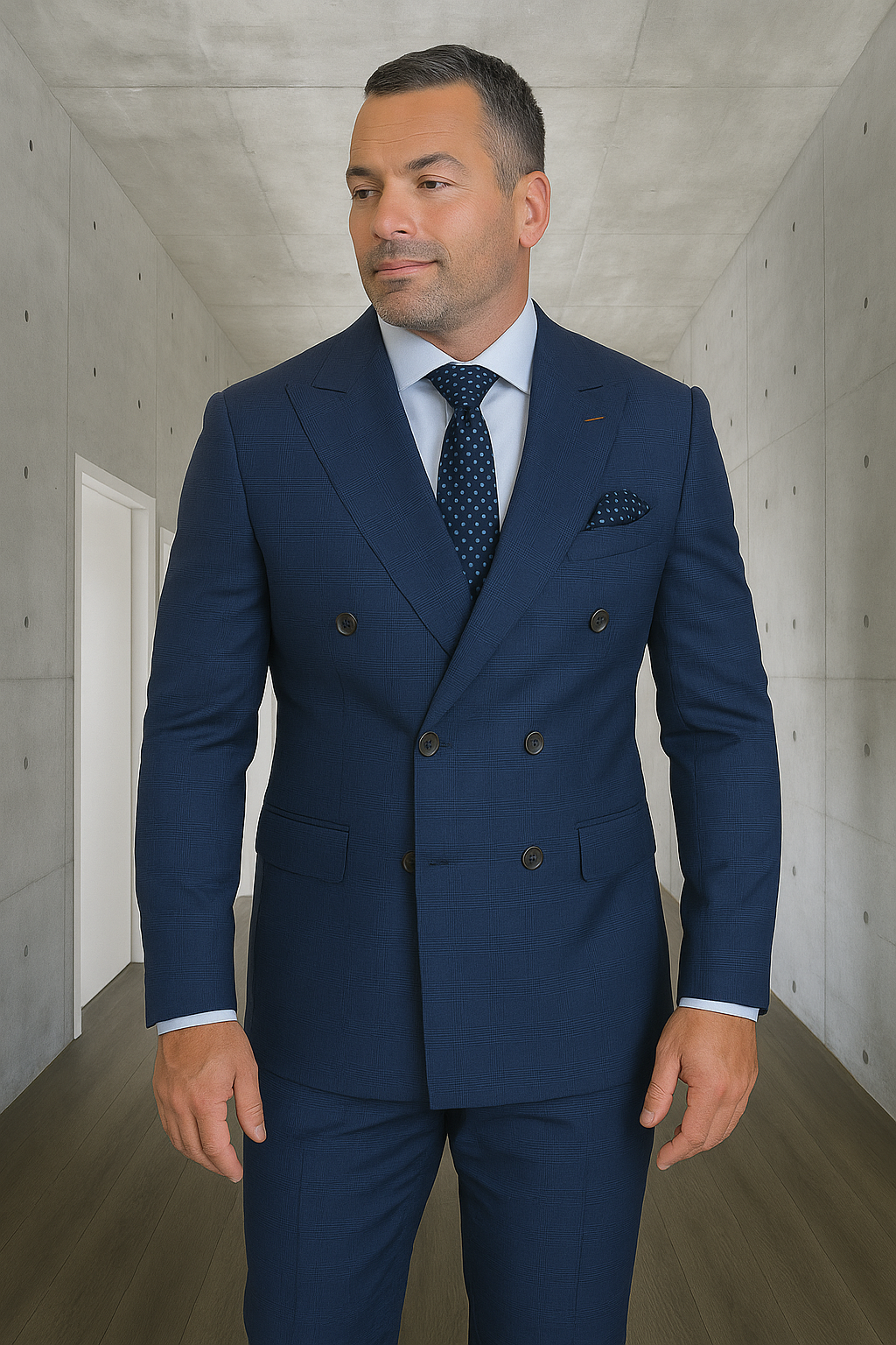 Italian Made 2 Piece Wool Suit by Statement