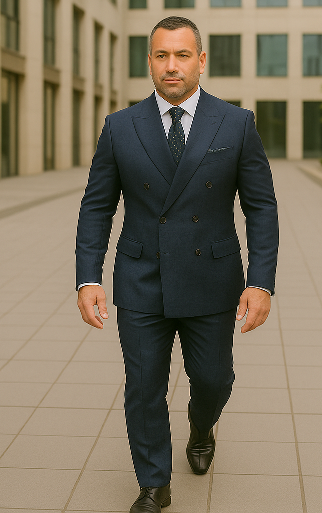 Italian Made 2 Piece Wool Suit by Statement