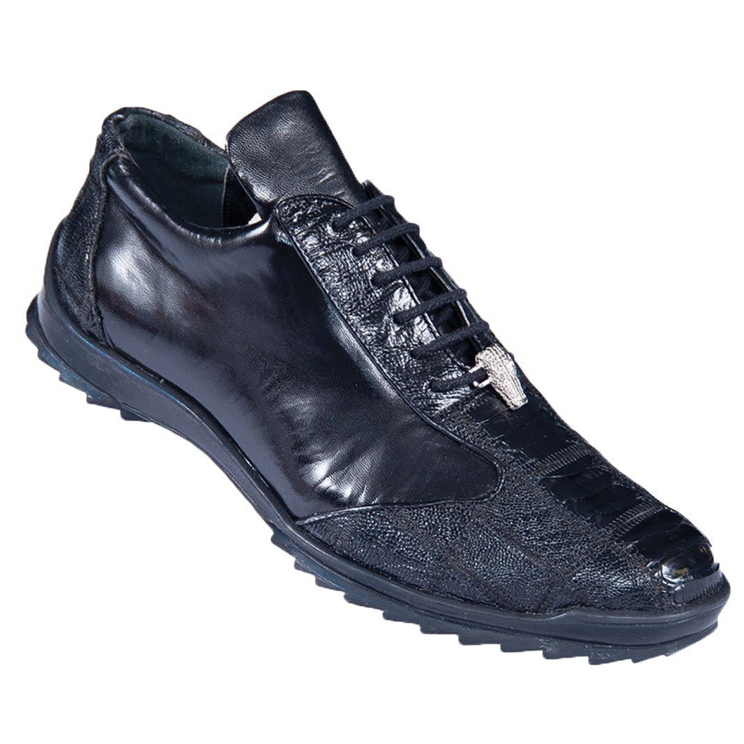 Sneaker de Piel de Avestruz Negro Pata