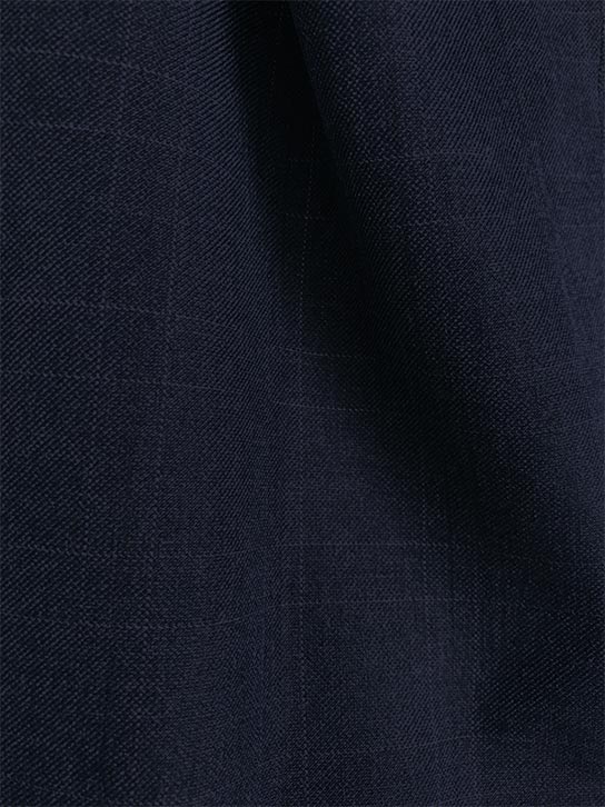 Glen Plaid Navy 3 Piece Suit - Olympia Collection