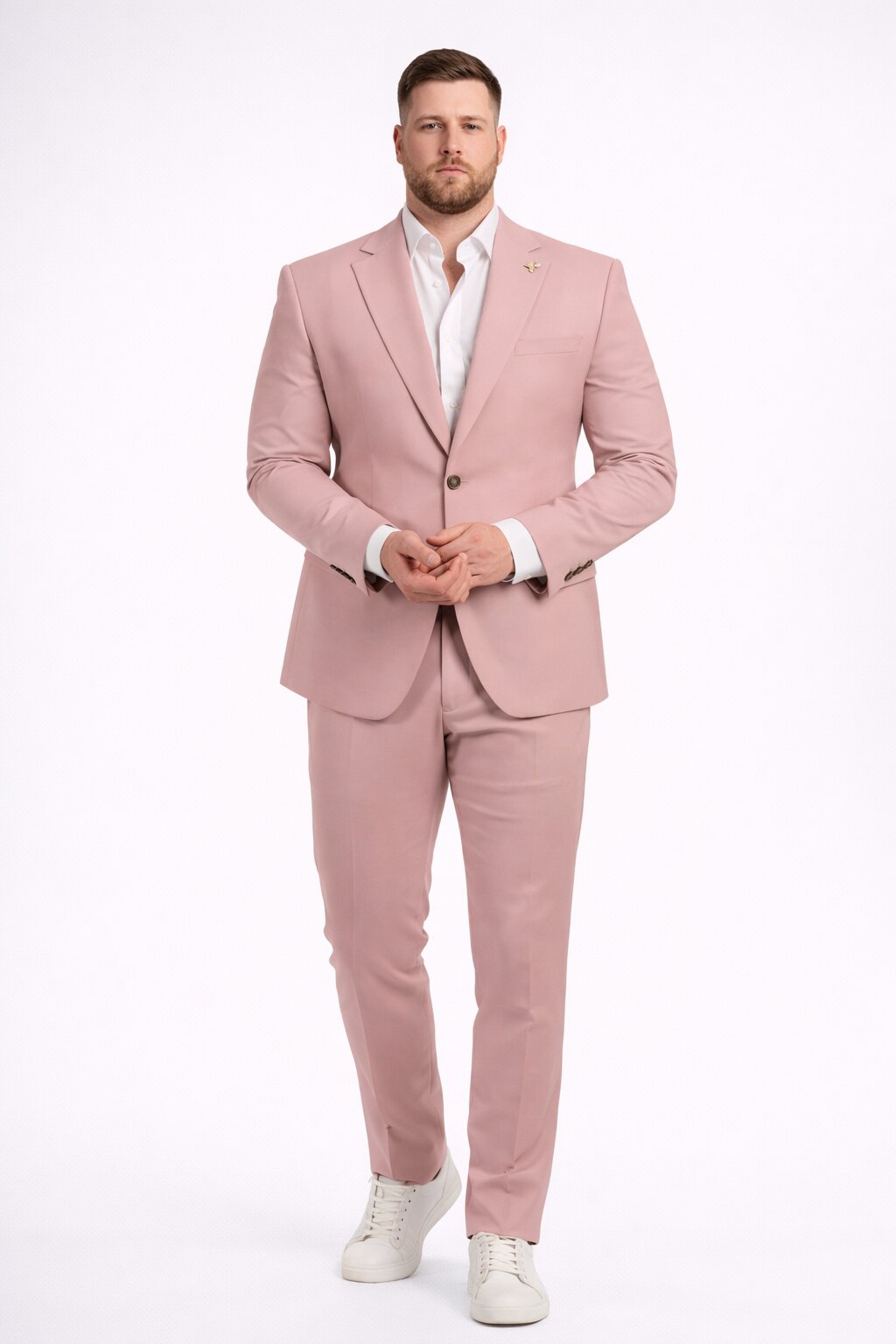 Blush Mauve Wedding Slim Suit for Men