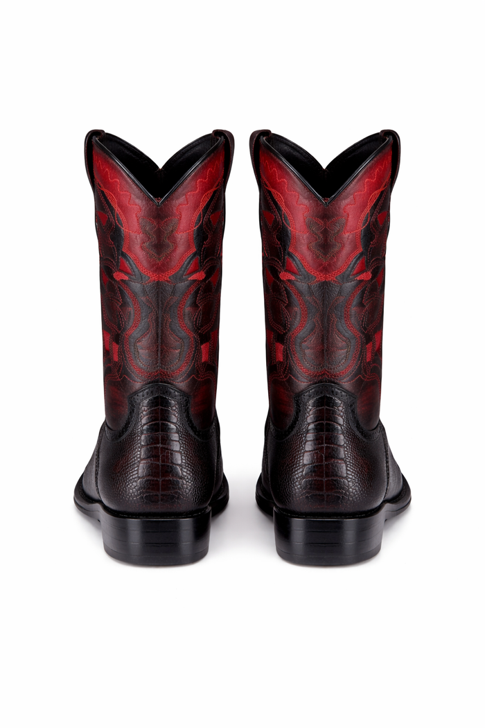 Botas de Avestruz Pata Venado Horma Europea LAB-76F0518