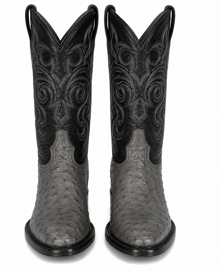 Botas de Avestruz Original Punta Redonda LAB-650309