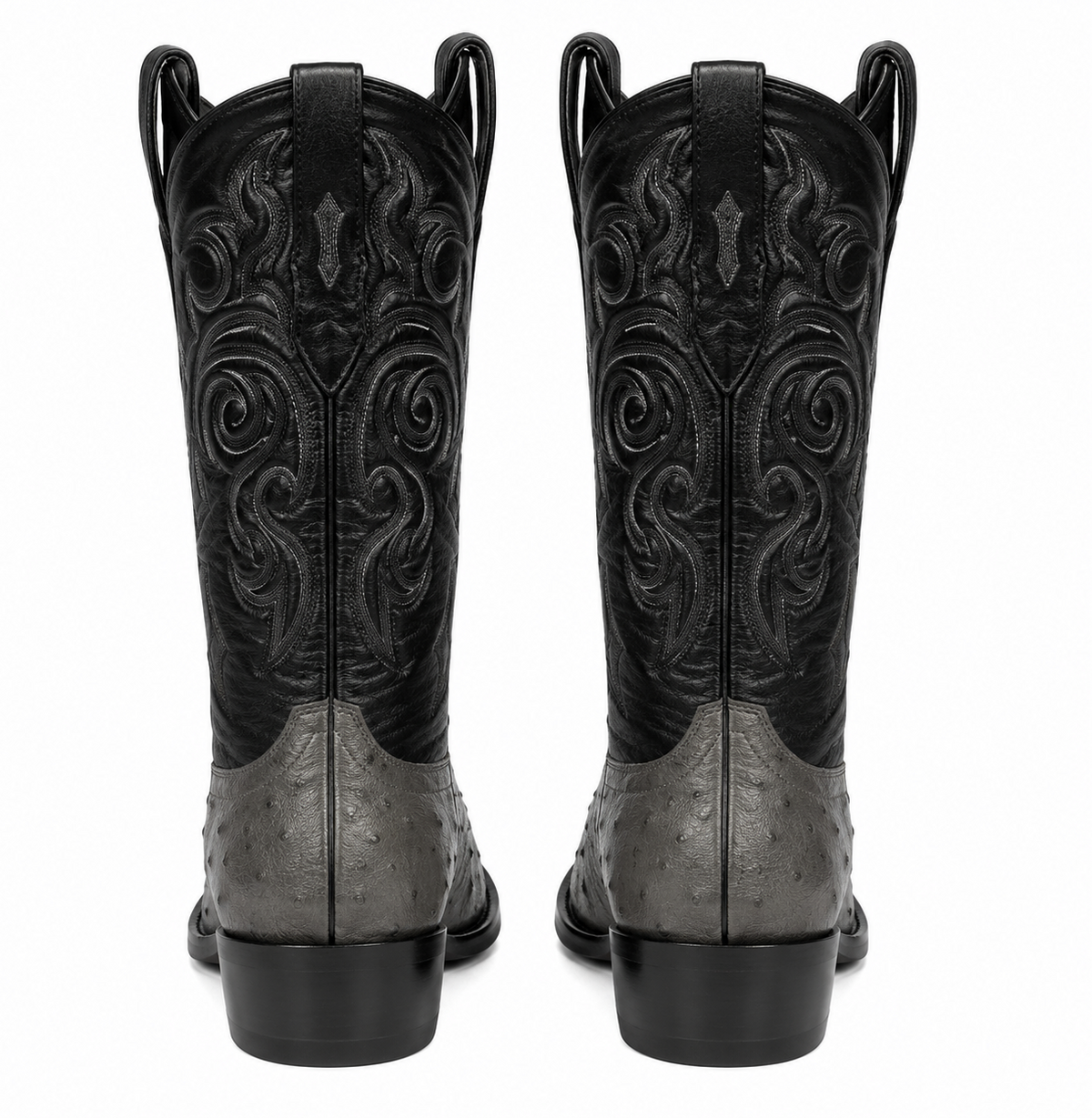 Botas de Avestruz Original Punta Redonda LAB-650309