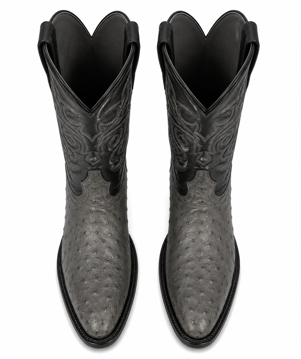 Botas de Avestruz Original Punta Redonda LAB-650309