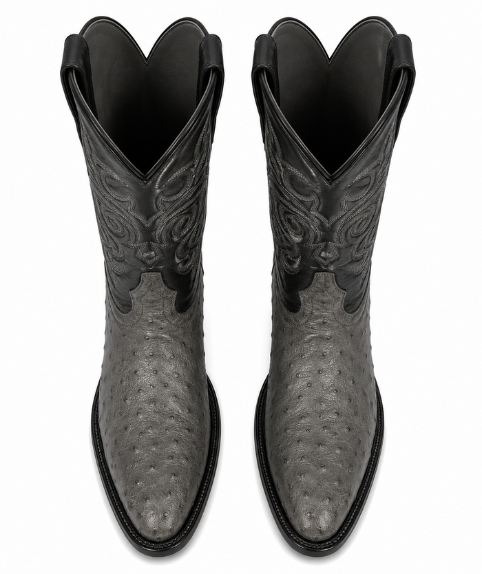 Botas de Avestruz Original Punta Redonda LAB-650309