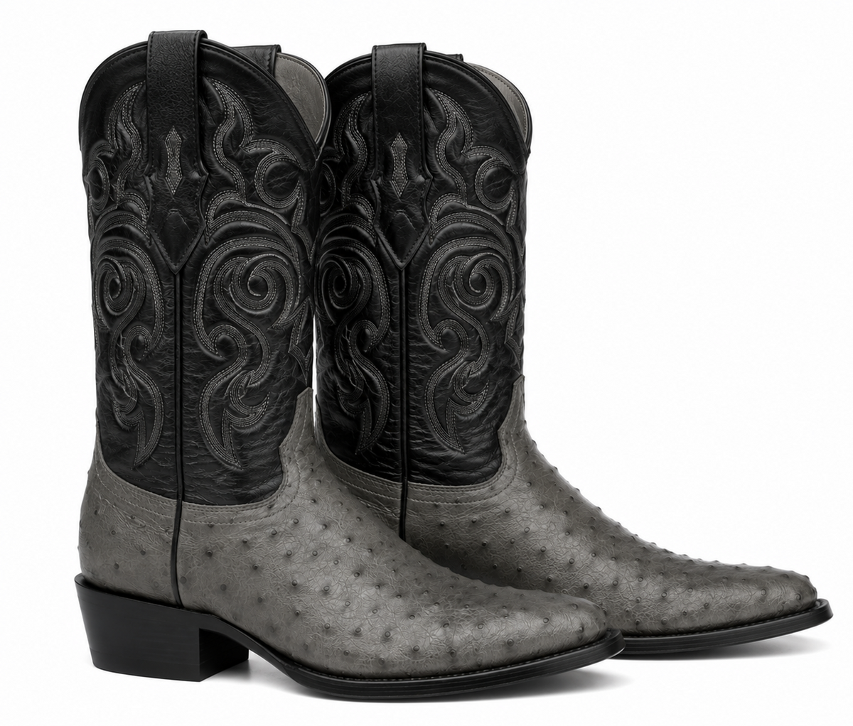 Botas de Avestruz Original Punta Redonda LAB-650309