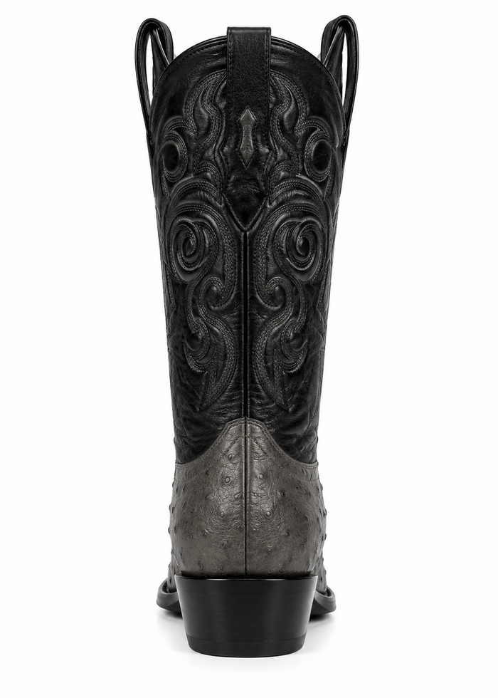 Botas de Avestruz Original Punta Redonda LAB-650309