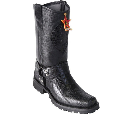Botas de Avestruz Pata Biker LAB para Motociclista