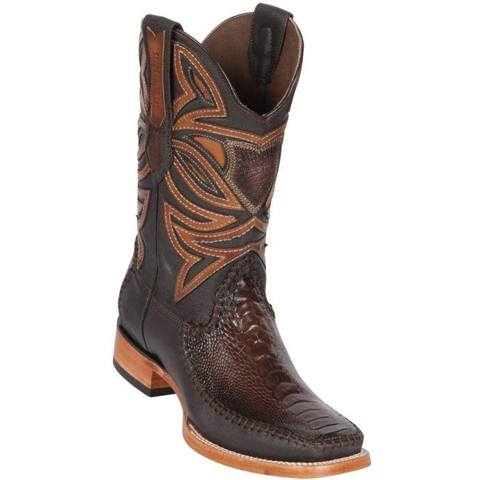 Botas de Avestruz Pata y Venado Horma Ancha LAB-82F0516