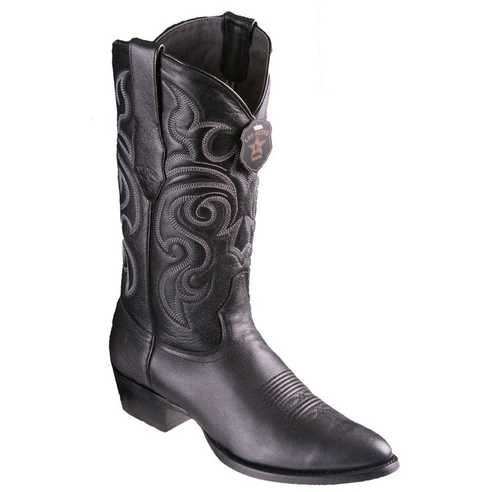 Botas Vaqueras de Piel de Cabra Punta Redonda