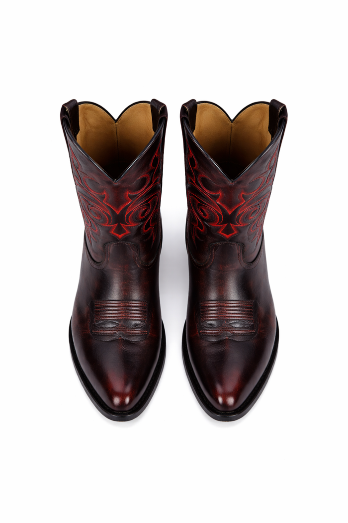 Botas de Cuero de Cabra Vaqueras Puntal para Hombre