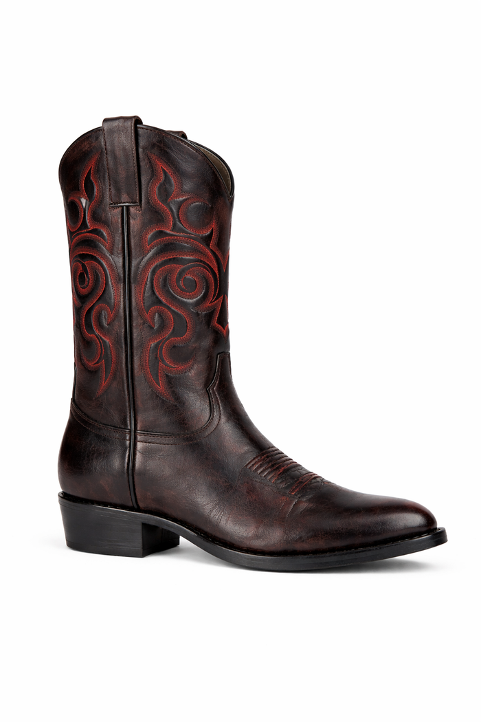 Botas de Cuero de Cabra Vaqueras Puntal para Hombre