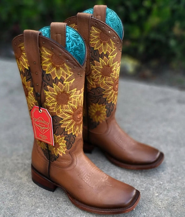 Botas de Cuero Girasol Rodeo para Mujer