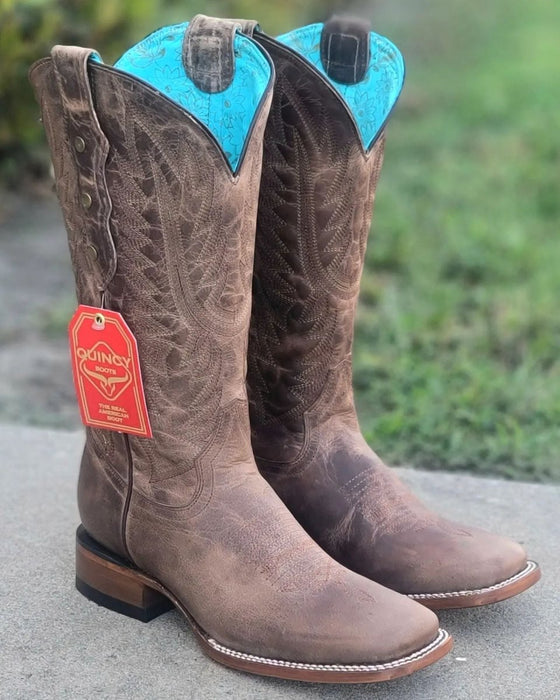 Botas de Cuero Crazy para Mujer Rodeo Cafe