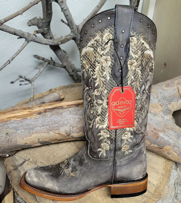 Botas de Cuero Lijado Rodeo Mujer Choco