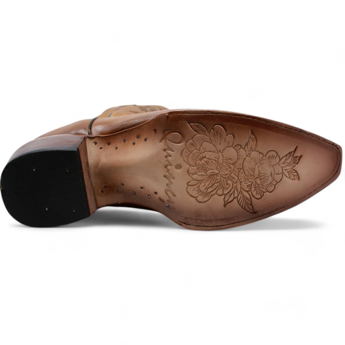 Botas Altas de Cuero Original para Mujer Color Tan Q34T8331