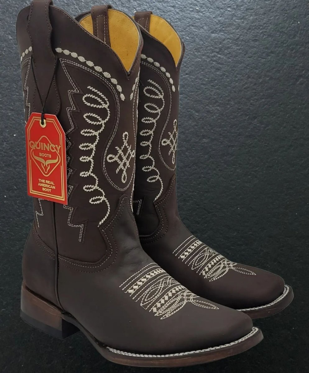 Botas Altas de Cuero Rodeo Chocolate Mujer