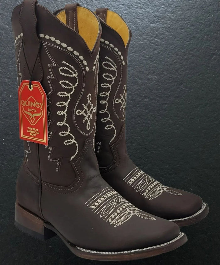Botas Altas de Cuero Rodeo Chocolate Mujer