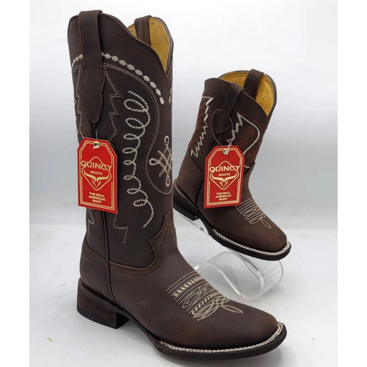 Botas Altas de Cuero Rodeo Chocolate Mujer