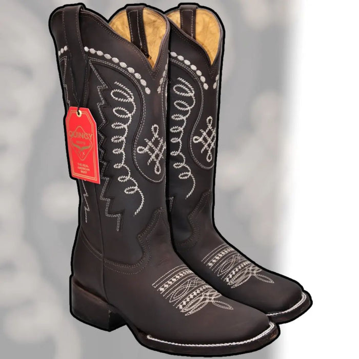 Botas Altas de Cuero Rodeo Chocolate Mujer