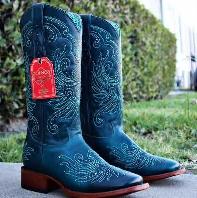 Botas Turquesa de Cuero Volcano Rodeo Mujer