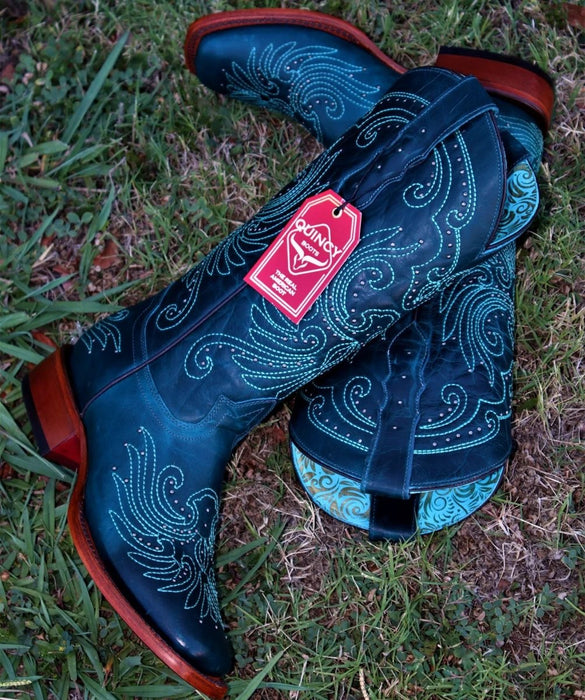 Botas Turquesa de Cuero Volcano Rodeo Mujer