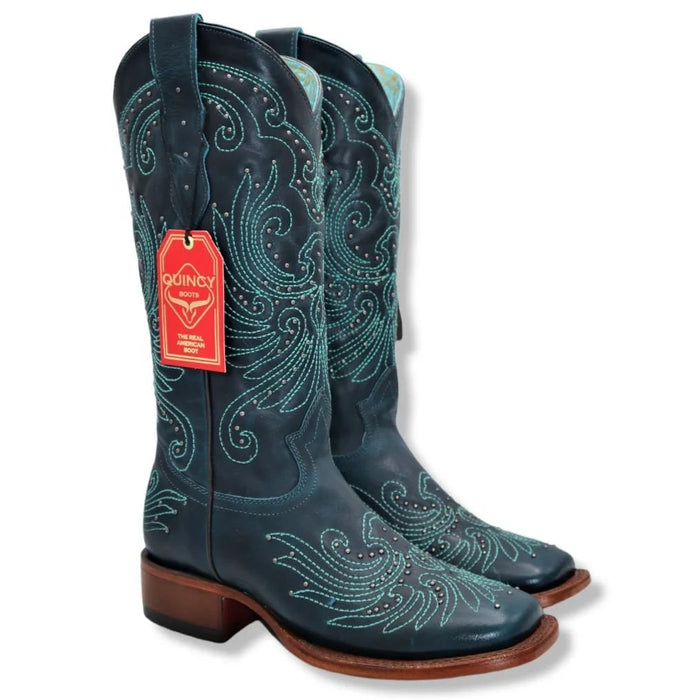 Botas Turquesa de Cuero Volcano Rodeo Mujer