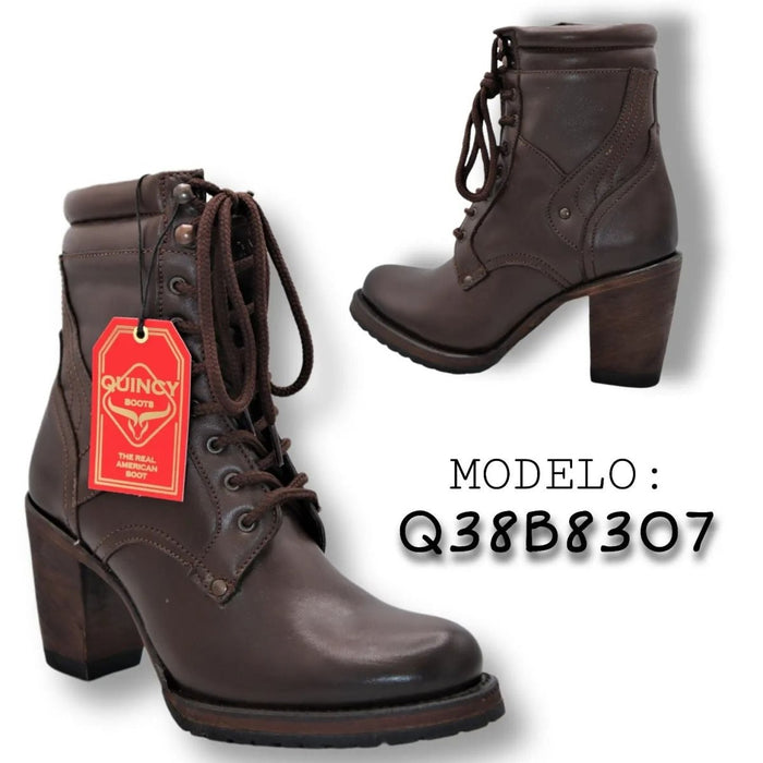 Botas Cortas de Cuero Belmont Mujer Horma Oval