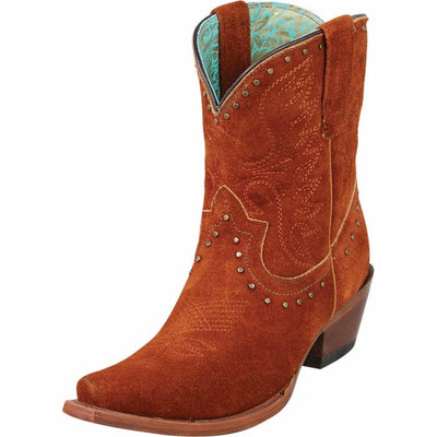 Botas Cortas Nobuck Mujer Punta Recortada Quincy
