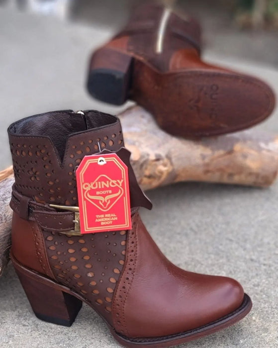 Botas Cortas de Cuero para Mujer en Horma Oval