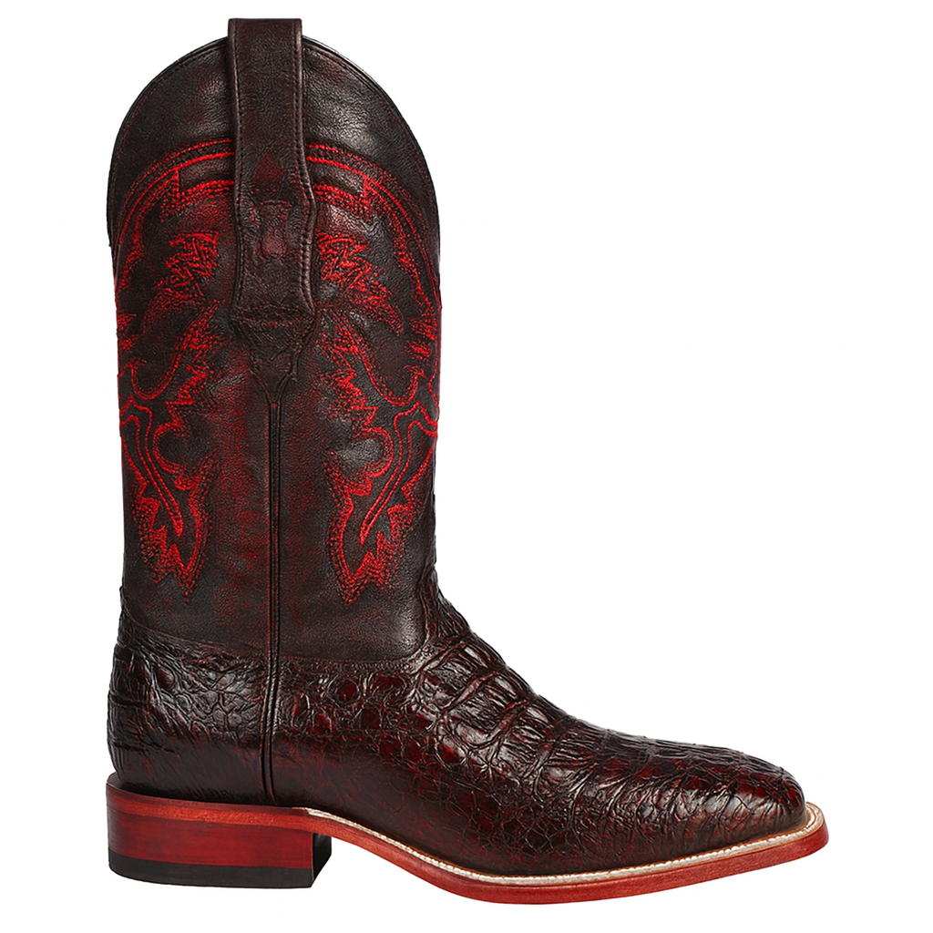 Botas Cuadrada de Cocodrilo Caiman Lomo