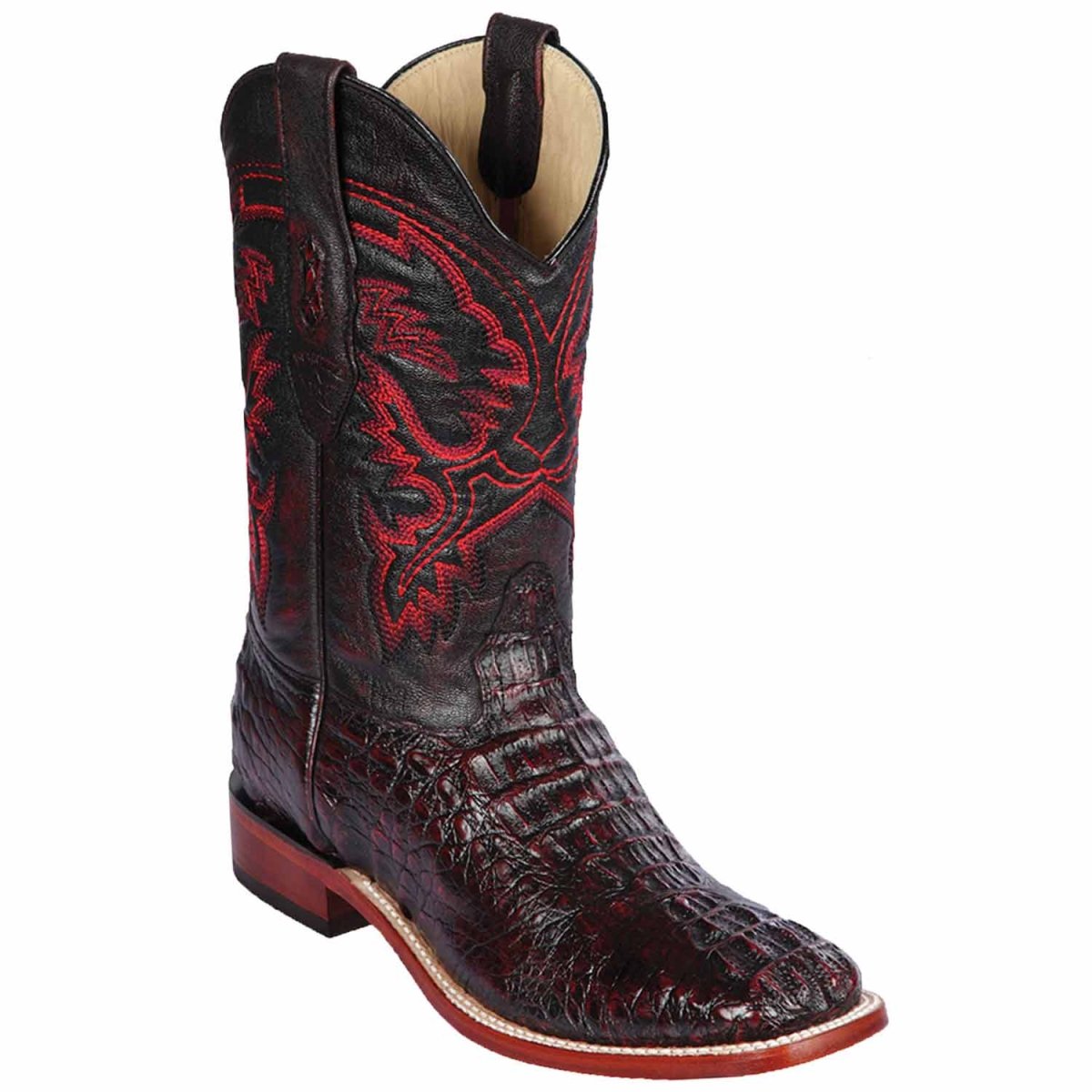 Botas Cuadrada de Cocodrilo Caiman Lomo