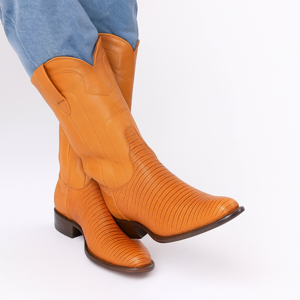 Armadillo Lizard Roper Boots by Los Altos Boots